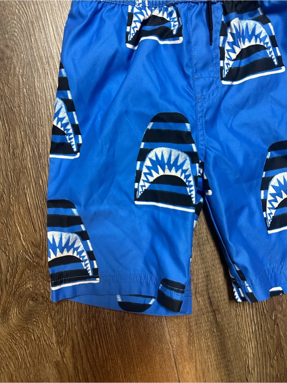 Tea Collection Kids 7 Shark Swim Trunks Blue